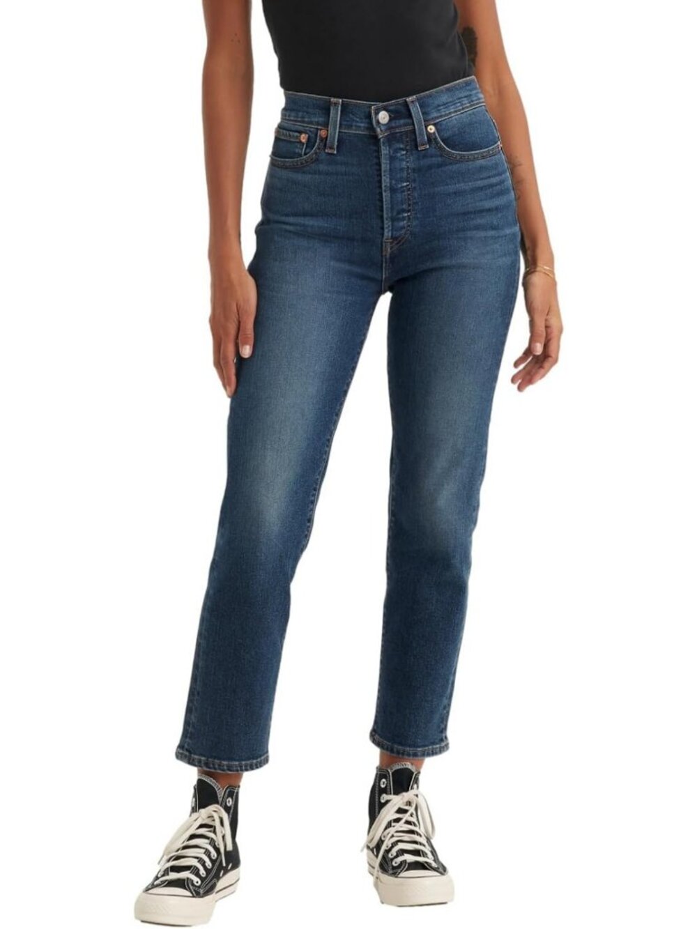 High-Waisted Women's Wedgie Straight Leg Jeans - Trendy Casual Denim Pants